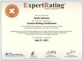 Online Creative Writing Certificate Course