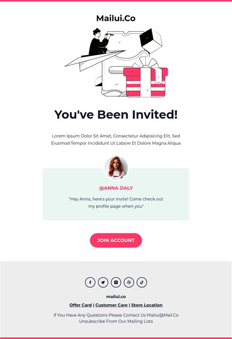Online Event Invitation HTML Email Template Mail Designer Create