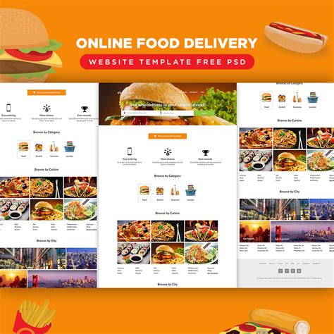 Online Food Delivery Website Template Free PSD Download Download PSD