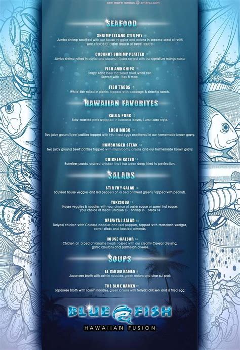 Online Menu of Blue Fish Restaurant, Medford, Oregon, 97501