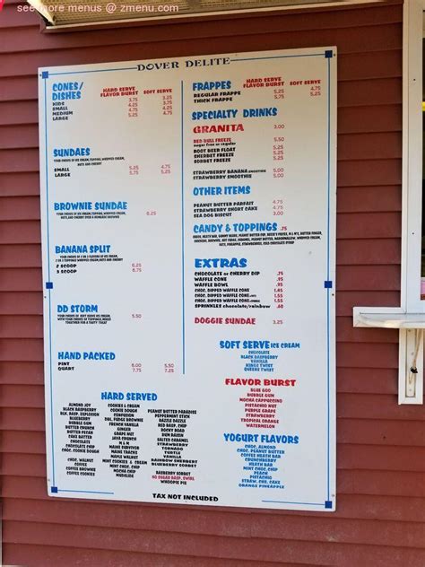 Online Menu of Dover Delite, Dover, NH