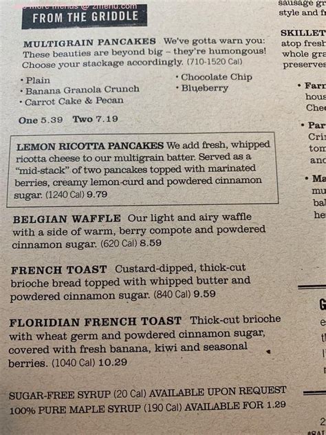 Online Menu of First Watch, Wake Forest, NC