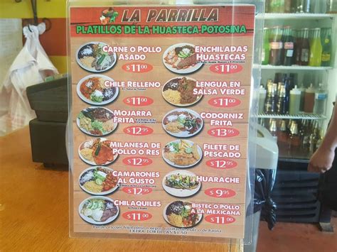 Online Menu of La Parrilla Grill, Ridgeland, SC