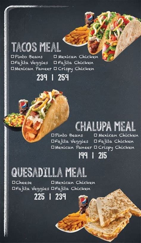 Online Menu of Taco Bell, Greenfield, CA