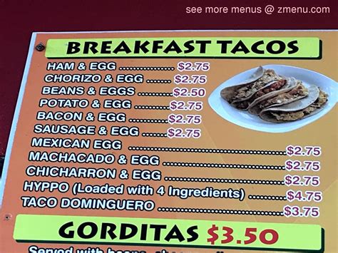 Online Menu of Taqueria Daysi