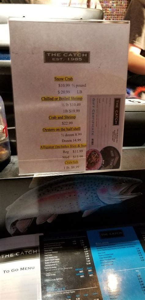 Online Menu of The Catch, Burleson, TX