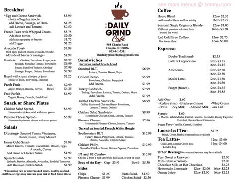 Online Menu of The Daily Grind Restaurant, …