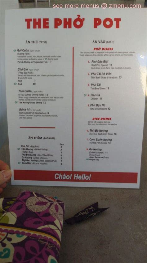 Online Menu of The Pho Pot, Waterford Township, MI