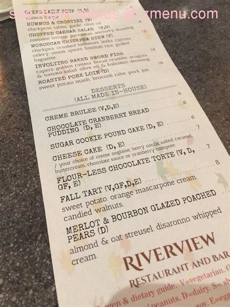 Online Menu of The Riverview Bar & Restaurant, Brasher Falls, NY