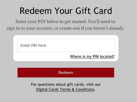 Online Redeemable Gift Cards