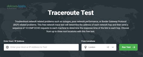 Online Traceroute Network Latency Test - Dotcom-Tools