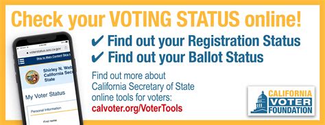 Online Voter Tools Check Your Status California Voter Foundation