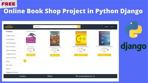 Online book store project in python.  This project built with django framework See full lis...