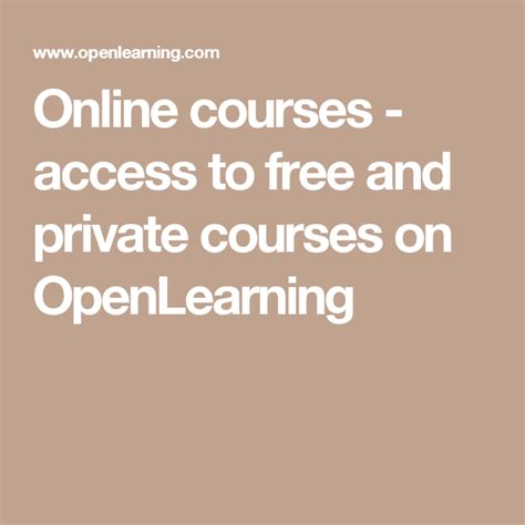 Online courses access to free and private courses on OpenLearning