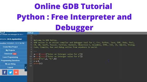 Online GDB is great tool to run and debug code snippets online without need of any pre-setup. Just logon to onlinegdb.com and code, compile and debug in easy way. This is very handy online tool for those users who like to code online and encounter segmentation fault or other tricky bug in code which is not easy to debug using just printing logs.. 