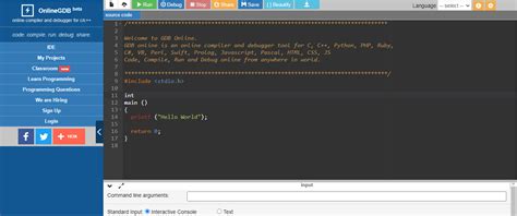 Online java code compiler. Source Code Run Debug Stop Share Save { } Beautify Language -- select -- C C++ C++ 14 C++ 17 C++ 20 C (TurboC) C++ (TurboC) Java Python 3 Kotlin PHP C# OCaml VB HTML,JS,CSS Ruby Perl Pascal Cobol R Fortran Haskell Assembly(GCC) Objective C SQLite Javascript(Rhino) Prolog Swift Rust Go Bash 