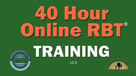 40 Hour RBT Certification Online Training Courses. Whether you're an RBT candidate looking for online training course designed to meet the 40-hour training requirement for the RBT credential, or a practicing Registered Behavior Technician looking for professional development opportunities, Relias Academy offers something for you. . 