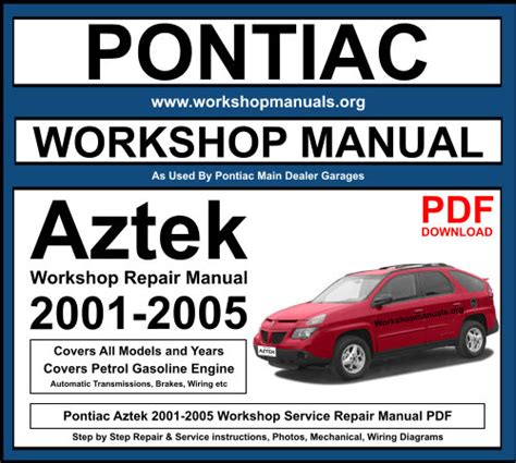 Online repair manual for pontiac aztek. - Diamond power apu service handbuch sy8100.