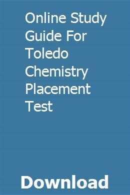 Online study guide for toledo chemistry placement test. - Bmw k 1200 lt service repair manual download.