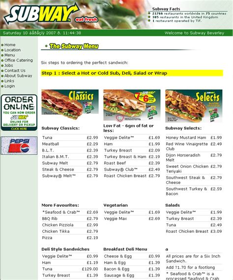 Online subway order. Subway lists food allergen and nutritional information in their online and app menus. To view the nutritional content of any menu item, click here for the Subway Nutritional Calculator page. When you start an online or order, you can make modifications to the menu ingredients online; when ordering at the restaurant, you just ask your server … 