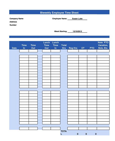 Online time sheet. Free Time Sheet Template. Download and customize a timesheet for Microsoft Excel® and Google Sheets. If you need a free timesheet template that will let you record clock in/out times, try a professionally designed timesheet calculator listed below. A time sheet template isn't really meant to be the cure to all of your time management problems ... 