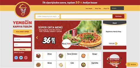 Online yemek siparişi antalya
