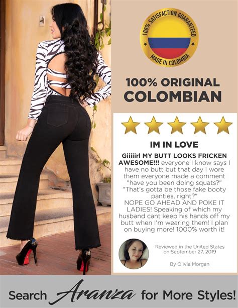 Onlyaranza. The other brands are not the real one..only ARANZA." — Crystal Butt Lifting Jean with a unique Colombian design: extra tight in legs and thighs takes everything UP towards the rear, redistributing all to the buttocks area to naturally Enhance and LIFT the derriere. 