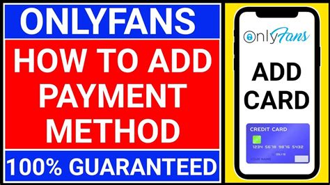 Onlyfans payment method