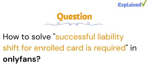Onlyfans successful liability shift leaks