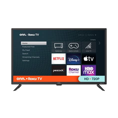 24" 720p HD Roku TV. Model: 100012590. 4.4. (2392) Stream what you love with the onn. Roku TV! Access 500,000+ movies and TV episodes across thousands of free or paid channels. Get features like fast and easy cross-channel search, and use the free Roku mobile app for voice controls, private listening, or as a handy remote..