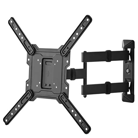 Corner TV Wall Mount for 37" to 70" TV's: Supports 37" - 70" TV's. Holds up to 88 lbs (40 kg) Positions TV approximately 2.6 to 18.9 in (6.6 to 48 cm) from wall. Tilts -3° / +10°. Swivels up to 90°. Pans -5° / +5°. Bubble-level and quick-latching mechanism for easy installation. VESA patterns supported: 75x75, 100x100, 200x100, 200x200 .... 
