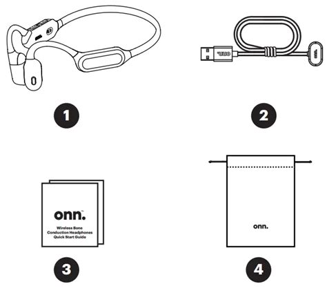 Onn wireless bone conduction headphones.  Connect the USB-A end of the cable...