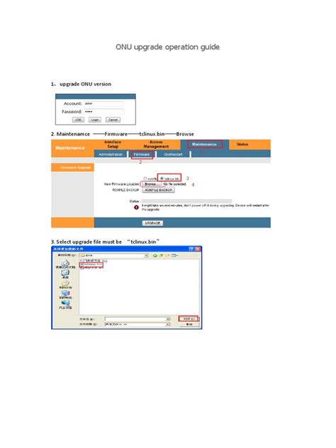 Onu firmware upgrade.  Click Upgrade to upgrade the software of the Edge ONU d...