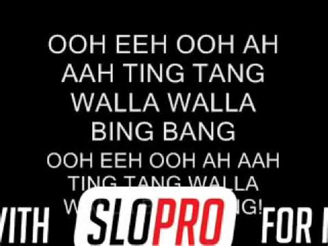 Ooh Eeh Ooh Ah Aah Ting Tang Walla Walla Bing by #バカFM - Karaoke Lyrics on Smule. | Smule Social Singing Karaoke app. 