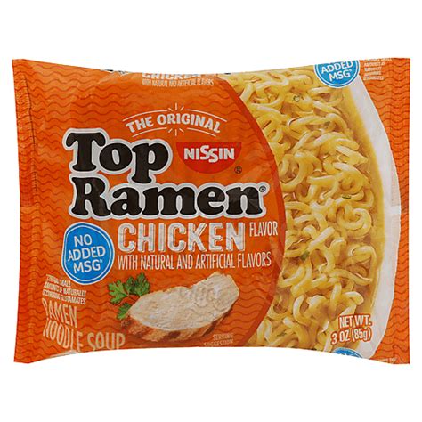 Oodles and noodles. About this item. Top Ramen is always a simple, delicious pleasure as is or tossed with your favorite ingredients. Perfect for a snack, meal, or side dish. No added MSG. Quick and … 