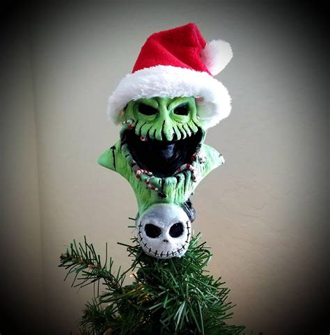 Oogie boogie tree topper. Not a cheap, plastic tree topper. Good quality and less expensive than ordering from Disney direct! Also, big shout out to the Peabody, MA store, they have the ... 