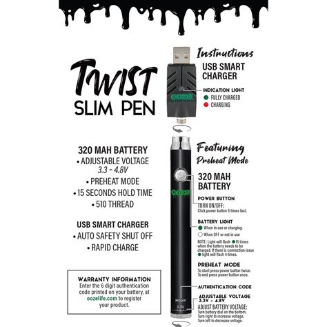 On-off function. 2. Ooze Vape Pen 1100. Ooze vape pen 1100 is another Ooze rechargeable battery featuring a sleek matte black color or polished chrome color. It's a discreet and go-to reliable vaporizer battery that works well with any 510 threat essential oil cartridges and concentrate cartridges.. 