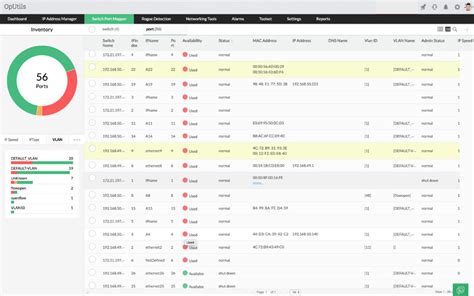 OpUtils Switch Ports IP Address Management - Optrics