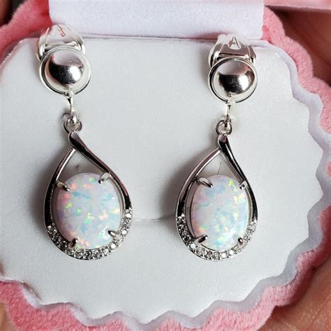 Opal Clip on Earrings - Etsy