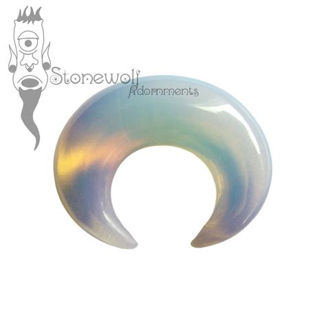 Opalite Septum Tusk Spike Pincher Nose & Ear Gauge Size 6g …