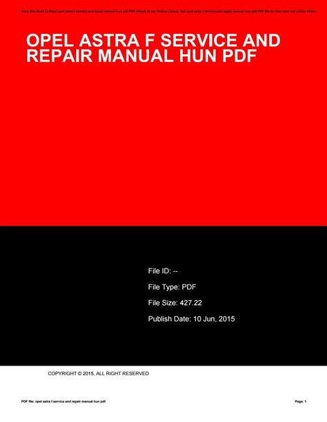 Opel astra f service and repair manual hun. - Alfa romeo manual del propietario araña.