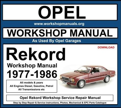 Opel rekord series e repair manual. - Bodenwasserhaushalt an einem hochlagenstandort im südschwarzwald.
