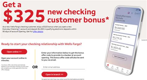 Open Checking Account Bonus Wells Fargo