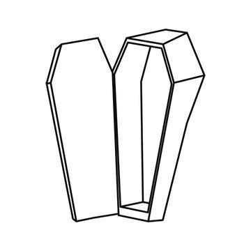 Open Coffin Drawing