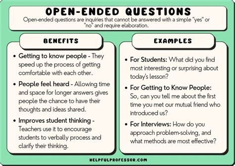 Open Ended Questions Coach Level H