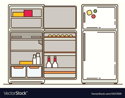 Open Fridge Vector at Collection of Open Fridge