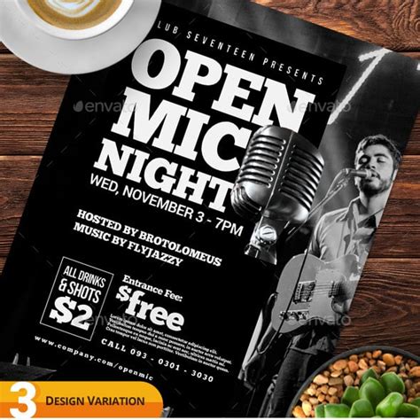 Open Mic Flyer Graphics Designs Templates From Graphicriver