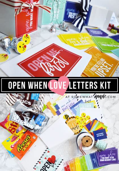 Open When Letters Diy Kit Printable Somewhat Simple