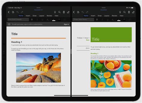 Open Word and PowerPoint on iPad in Split Screen