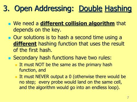Open addressing double hashing.  In addition to performing uniform In this article...